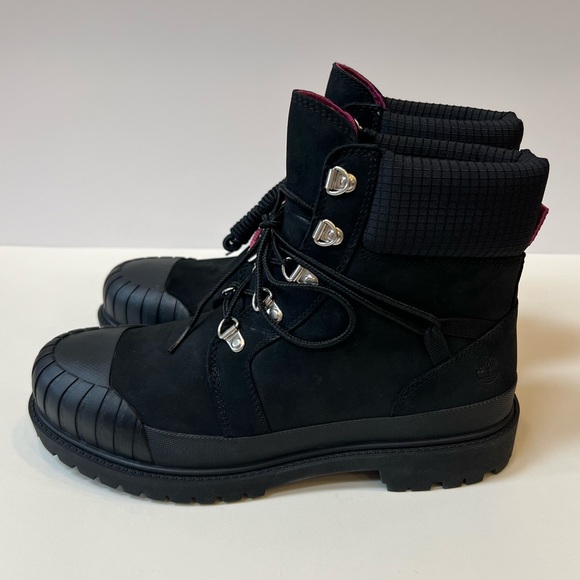 NWOT Timberland Black Leather Boots with Pink and Black Lace Options Included - Picture 13 of 15